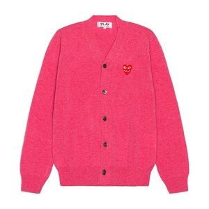 Comme des Garcons Pink Cardigan Sweater